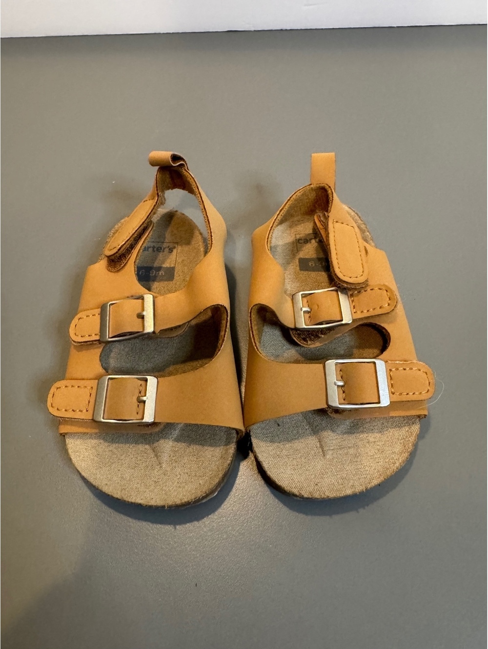 Carter's Toddler Brown Leather Buckle Sandals Size 6-9 Months